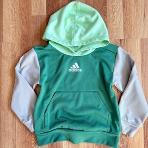 Adidas Kids Two-Tone Green Hoodie 4T